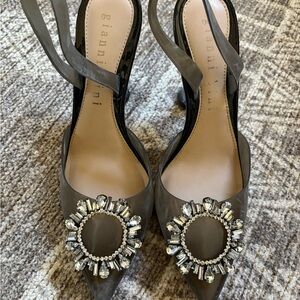 Gianni Bini Vivyeee Rhinestone Clear Pointed Toe Pumps